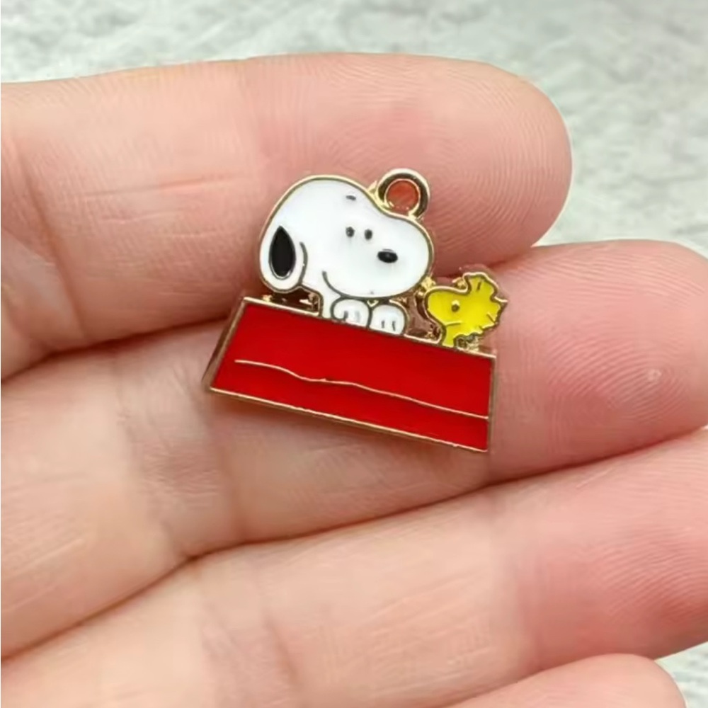 18K Gold Plated Snoopy and Woodstock Charm